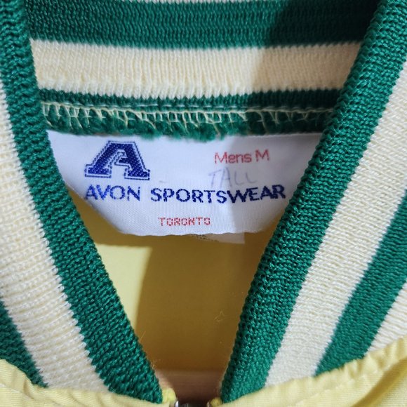 John Deere Jacket Bomber Style Vintage Lightweight Size Medium Yellow Ribbing - Picture 4 of 10